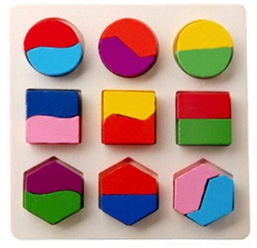 Wooden Puzzle Geometric Shapes J628 2