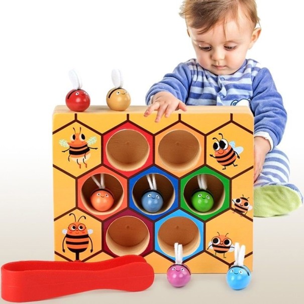 Wooden Toy Bee Hive 1