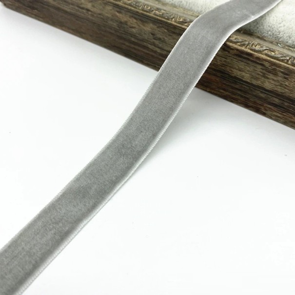 Wstążka aksamitna 38 mm 1,8 m Dekoracyjna wstążka materiałowa na prezenty Opakowania świąteczne DIY Kreatywne rzemiosło Rękodzieło Dekoracyjna wstążka jasnoszary