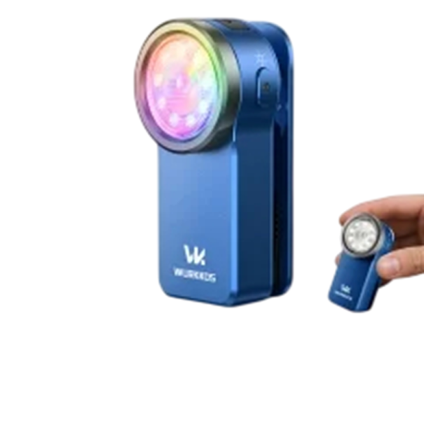 Wurkkos HD03 Mini LED Torch 49 g 6 x 2.8 x 2.5 cm Aluminium Pocket Flashlight IPX6 with Clip for Travel and Outdoor blue