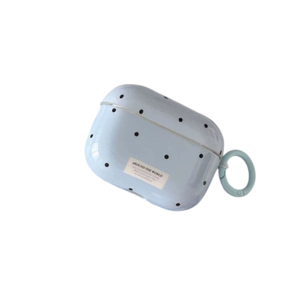 Wytrzymała pokrowiec w kropki do AirPods 4, silikonowy pokrowiec, odporny na zarysowania, łatwy w zakładaniu, ochrona przed kurzem i brudem niebieski