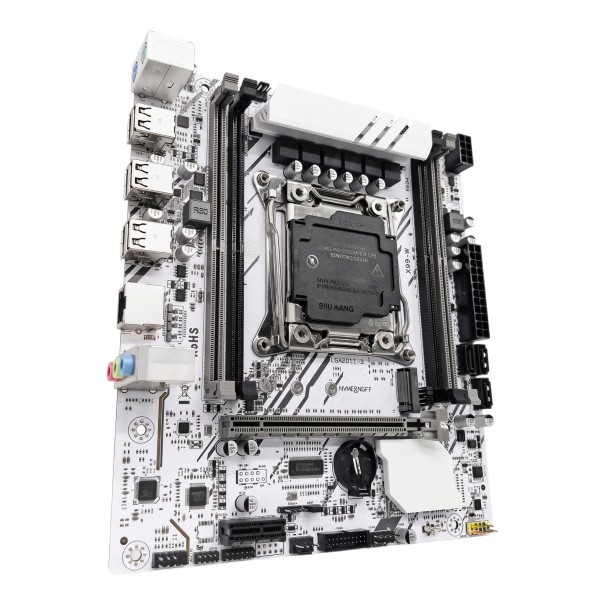 X99 Motherboard 216 x 190 mm with LGA 2011-3 Socket for Intel Xeon E5 V3 and V4 with 4 DDR4 Slots up to 128 GB and M.2 NVMe White without Processor 1