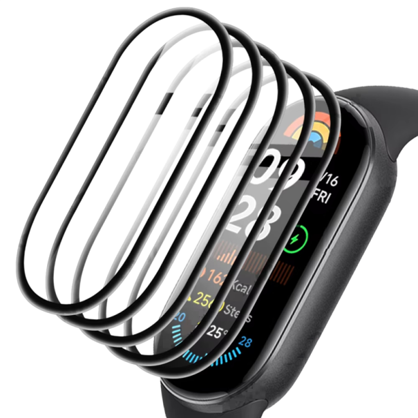 Xiaomi Band 9 5 st skyddande TPU-folie för HD-skärm ultratunn helskärms skydd mot repor känslig kontroll tillbehör 1