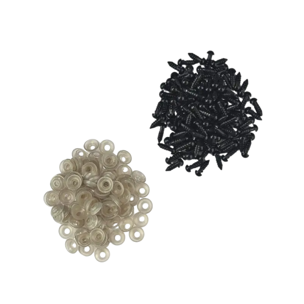 Yeux noirs en plastique pour animaux en peluche 6 mm 100 pcs Yeux de sécurité pour jouets Fabrication manuelle de poupées Figurines DIY création décoration 1