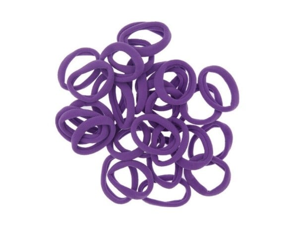 Yksiväriset hiuslenkit - 30 kpl. violetti