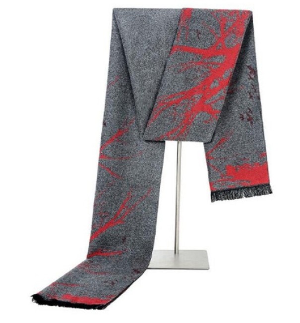 Ylellinen miesten huivi mielenkiintoisessa designissa J1375 harmaa