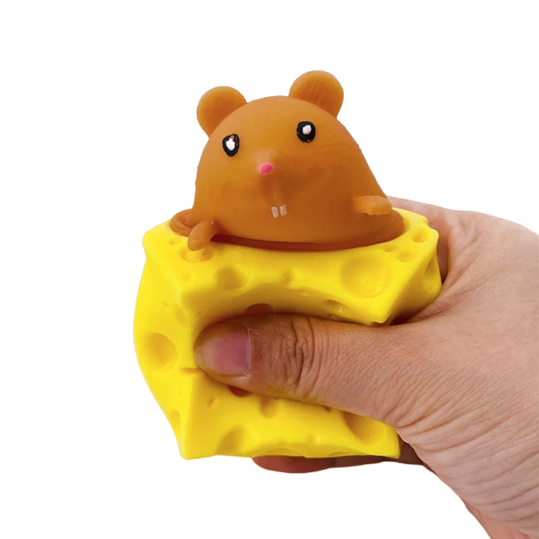 Zabawkowa mysz dla kota w serze brązowy