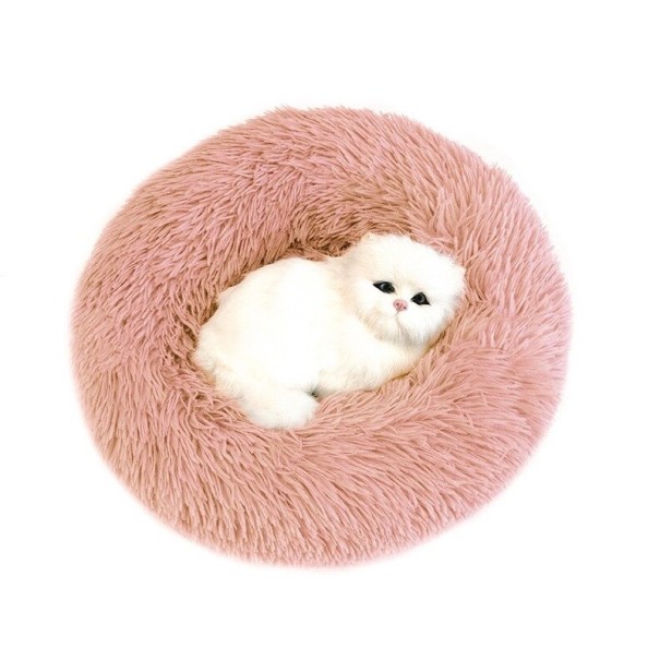 Zacht bed voor katten en kleine honden zalmroze 70 cm