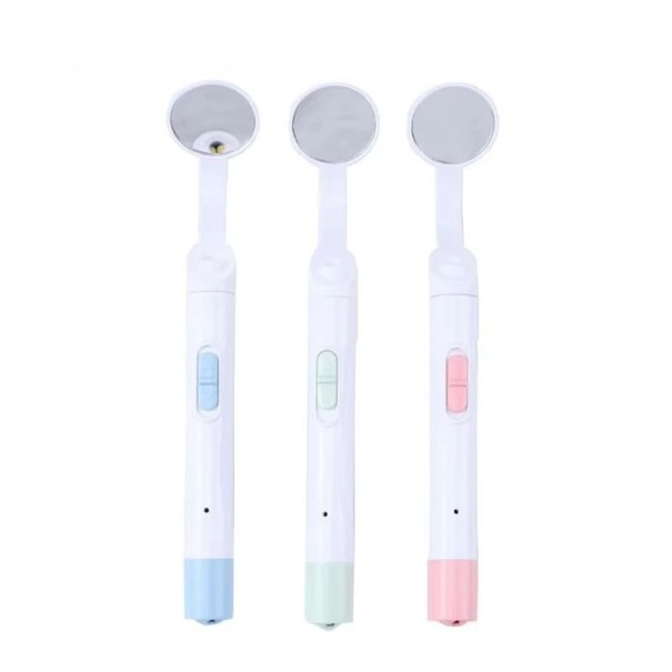 Zahn LED Kontrollspiegel 15,2 x 1,3 cm Tragbarer wiederverwendbarer Mundspiegel mit Beleuchtung für Zahnhygiene und Zahnpflege 1