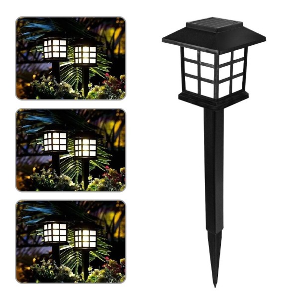 Záhradná solárna lampa 6 ks studená biela