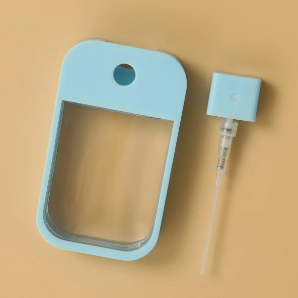 Zakdispenser 45 ml 10 x 5,8 cm Platte navulfles met spray voor desinfectie alcohol cosmetica Kleurrijke reisverpakking blauw