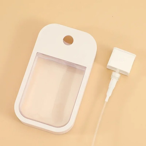 Zakdispenser 45 ml 10 x 5,8 cm Platte navulfles met spray voor desinfectie alcohol cosmetica Kleurrijke reisverpakking wit