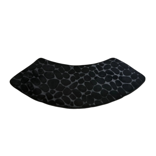 Zakulacenete Badezimmermatte 40 x 100 cm mit 3D-Motiv von Kieselsteinen, weiche saugfähige Matte mit rutschfester Unterlage für Dusche und Badewanne schwarz