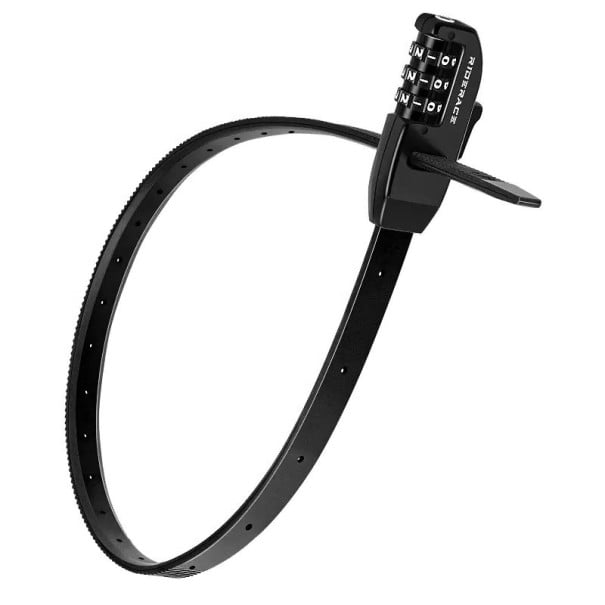 Zámek na kolo se stahovací páskou 3místný kód 56,5 cm kombinovaný kabelový zámek s mechanickým klíčem proti krádeži 1