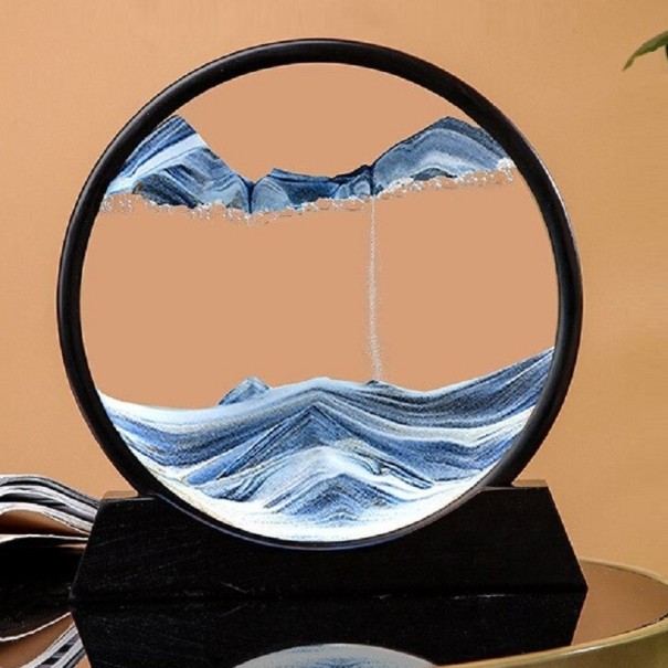 Zandloperfiguur 25 cm blauw