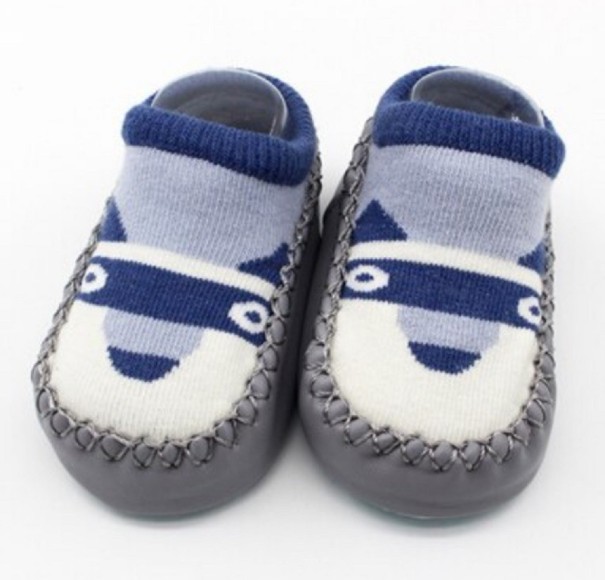 Zapatillas de algodón para niños A2 gris oscuro 0-6 meses