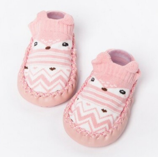 Zapatillas de algodón para niños A2 rosa claro 0-6 meses