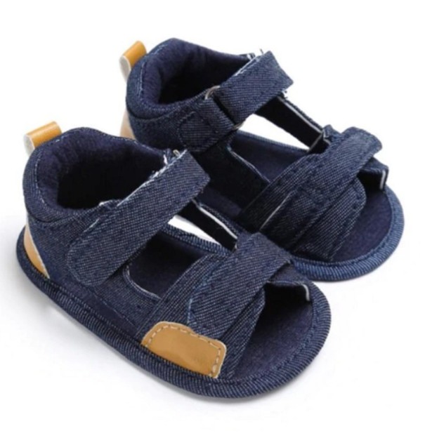 Zapatillas de algodón para niños azul oscuro 6-12 meses