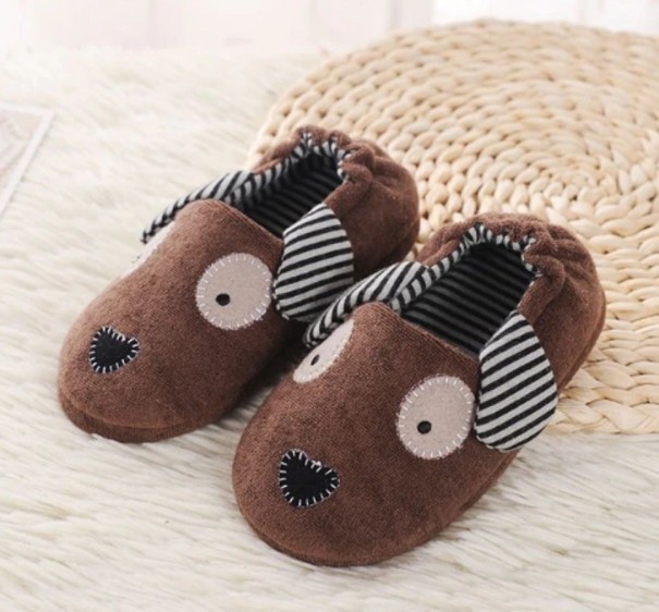 Zapatillas de algodón para niños marrón 21