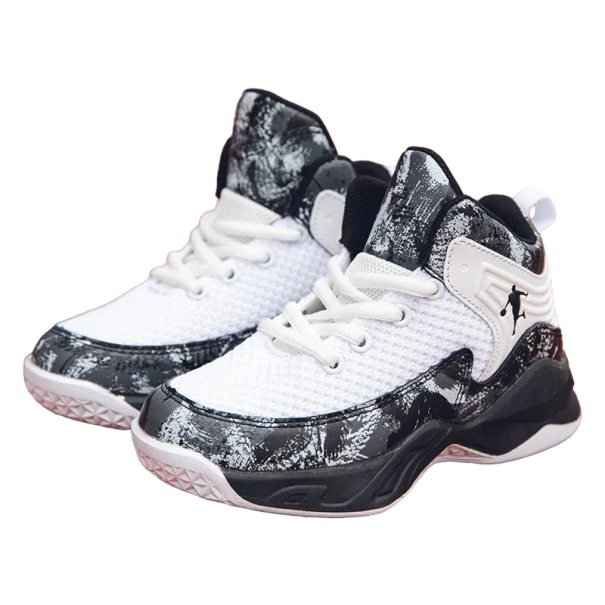 Zapatillas de baloncesto para niño Zapatillas de baloncesto con suela antideslizante Zapatillas deportivas para niño blanco 36