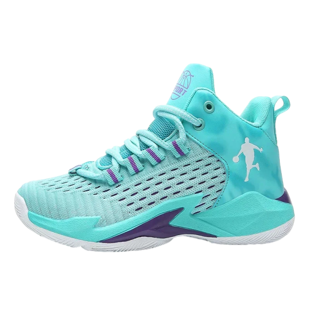 Zapatillas de baloncesto para niño Zapatillas de baloncesto con suela antideslizante Zapatillas deportivas para niño V317 azul claro 31