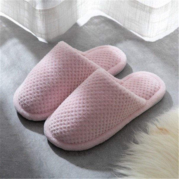 Zapatillas de casa de algodón rosa claro 39