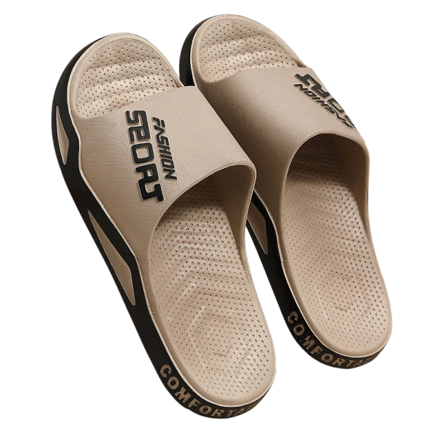 Zapatillas de casa para hombre con suela transpirable Zapatos ligeros y cómodos para el verano Zapatillas ventiladas Material suave Diseño elegante y aireado beige 42-43