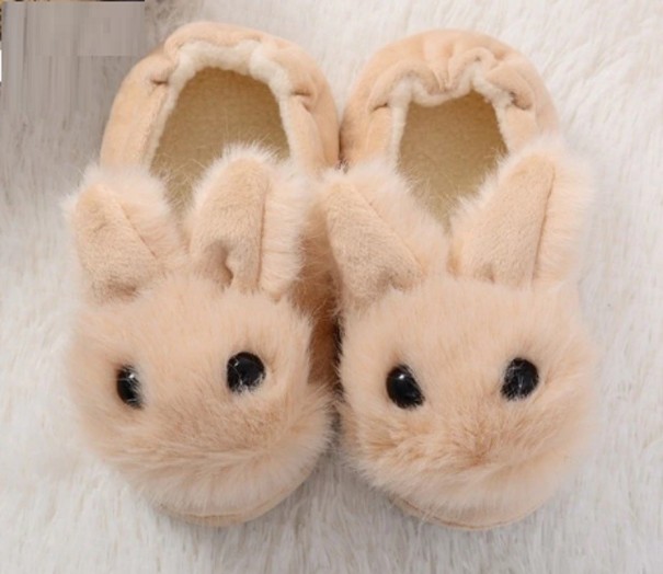 Zapatillas de casa para niños conejo beige 29