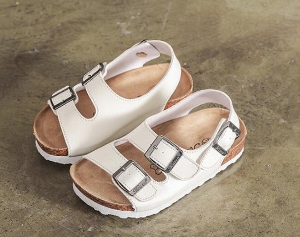 Zapatillas de corcho para niños blanco 25