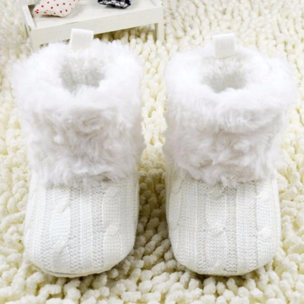 Zapatillas de estar por casa con aislamiento para niños blanco 0-6 meses