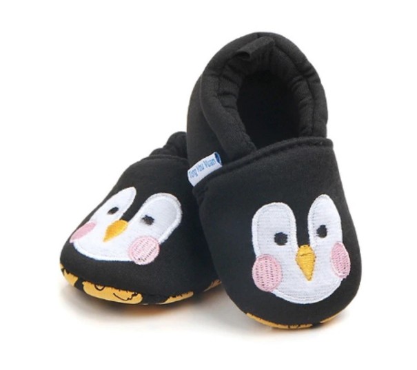 Zapatillas de estar por casa para niños A6 negro 0-6 meses