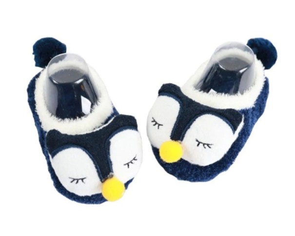 Zapatillas de estar por casa para niños con animales azul oscuro 6-9 meses