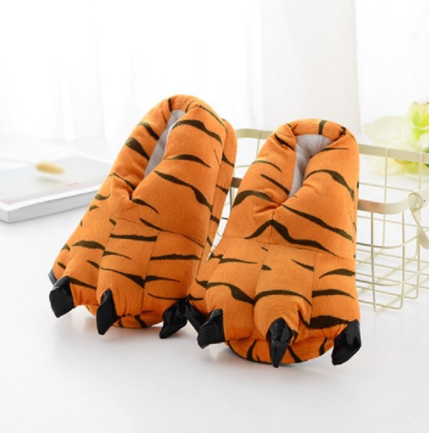 Zapatillas de estar por casa - Zapatillas con garras naranja masculina