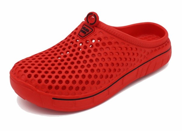 Zapatillas de goma para hombre sin cordones rojo 40