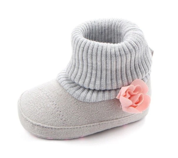 Zapatillas de invierno para niñas gris 6-9 meses
