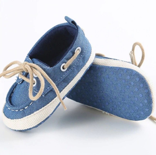 Zapatillas de lona para niños A466 azul 6-12 meses
