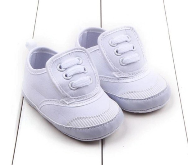Zapatillas de lona para niños A467 blanco 0-6 meses