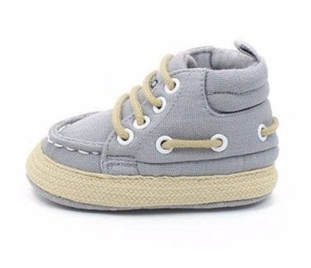 Zapatillas de lona para niños A88 gris 6-12 meses