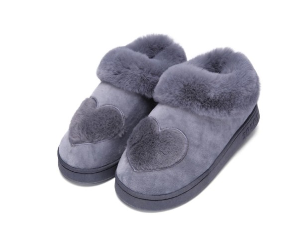 Zapatillas de mujer con corazón gris 36