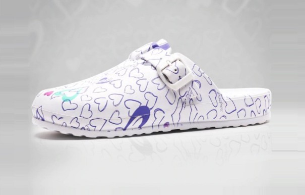 Zapatillas de mujer con estampado blanco 42