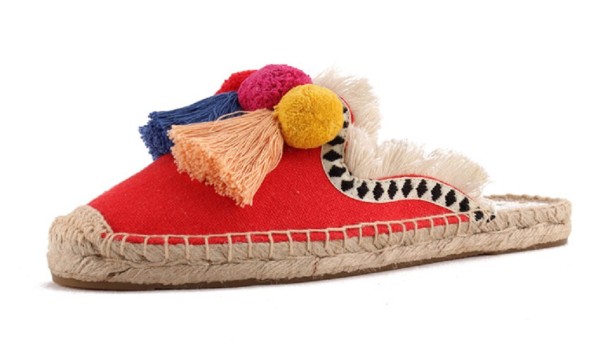 Zapatillas de mujer con flecos 38
