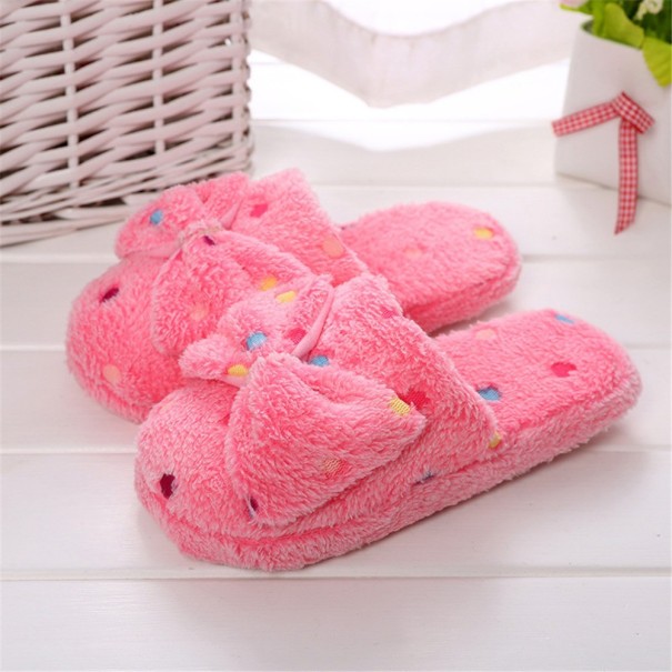 Zapatillas de mujer con lunares y lazo rosa 36