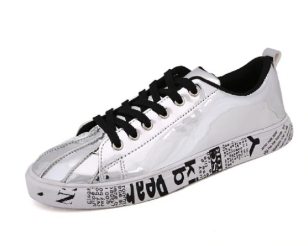 Zapatillas de mujer Lady plateado 40