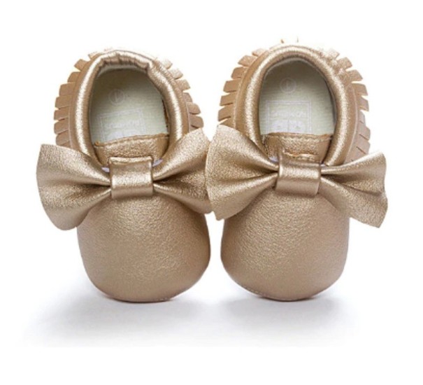 Zapatillas de niña con purpurina dorado 12-18 meses