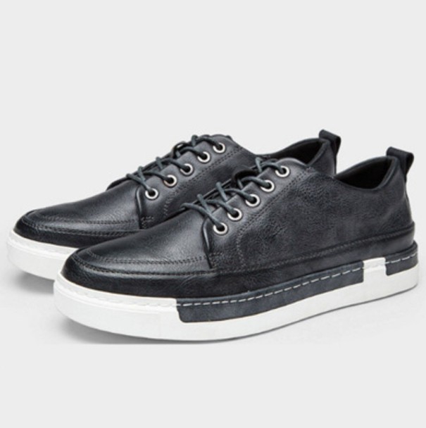 Zapatillas de piel para hombre J2645 gris 43