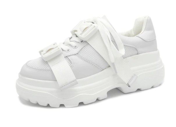 Zapatillas de plataforma para mujer blanco 36