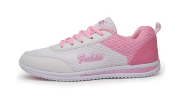 Zapatillas deportivas elegantes para mujer J1010 blanco y rosa 36