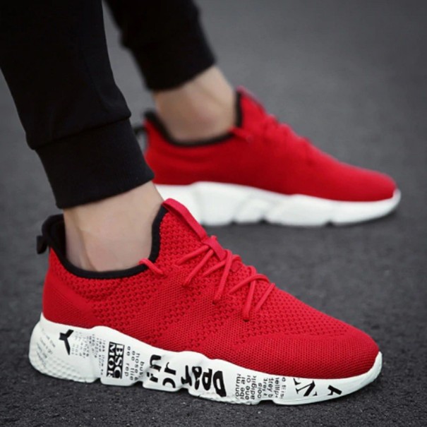 Zapatillas deportivas transpirables para hombre J2763 rojo 39