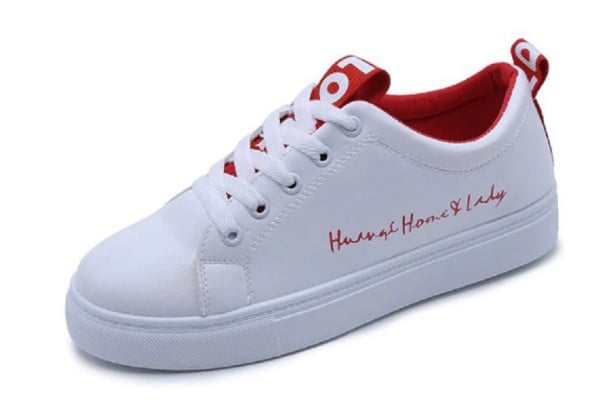 Zapatillas elegantes para mujer con estampado J1780 rojo 38