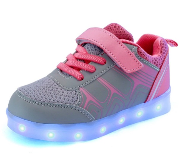 Zapatillas luminosas para niños A356 rosa 25
